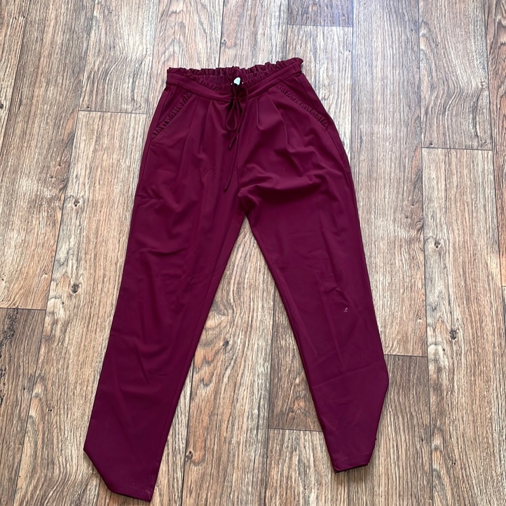 RanCan Red Tie Waist Trouser